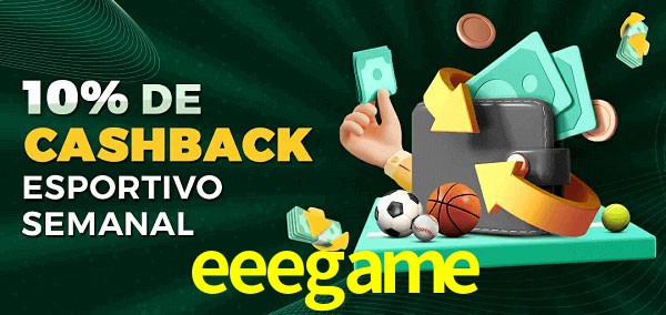 10% de bônus de cashback na eeegame